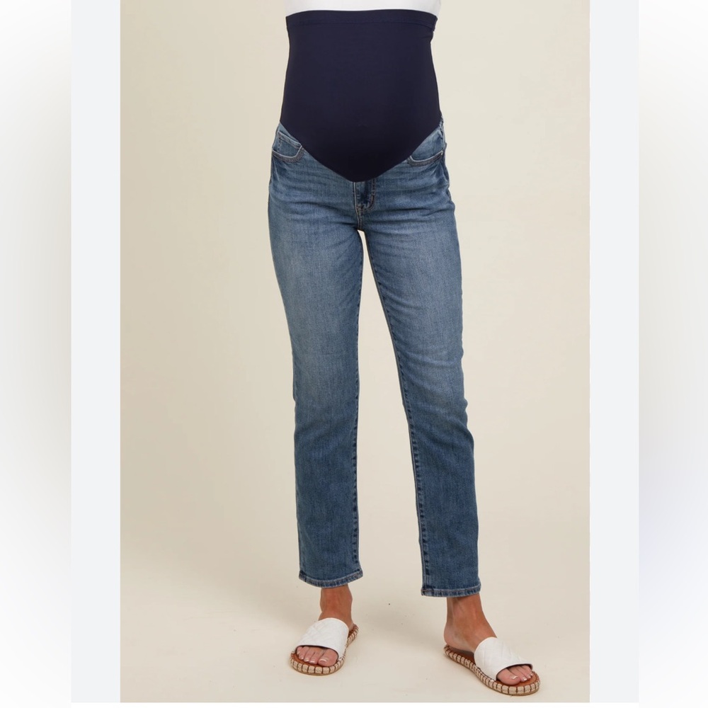 Pinkblush Classic Blue Straight Leg Maternity Jeans